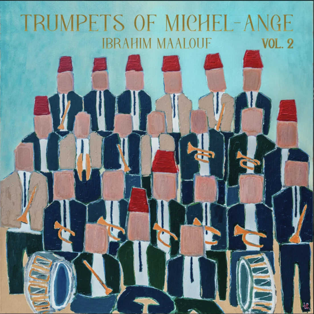Albumcover Trumpets of Michel-Ange vol.2 van Ibrahim Maalouf, met een schilderij van Tibor Lukács